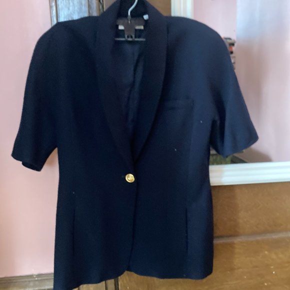 Anne Klein II Vintage Navy Blazer - Picture 1 of 4